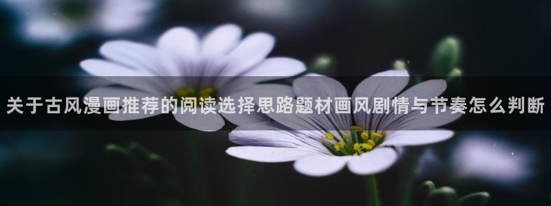 歪歪漫画在线漫画：关于古风漫画推荐的阅读选择思路题材画风剧情与节奏怎么判断